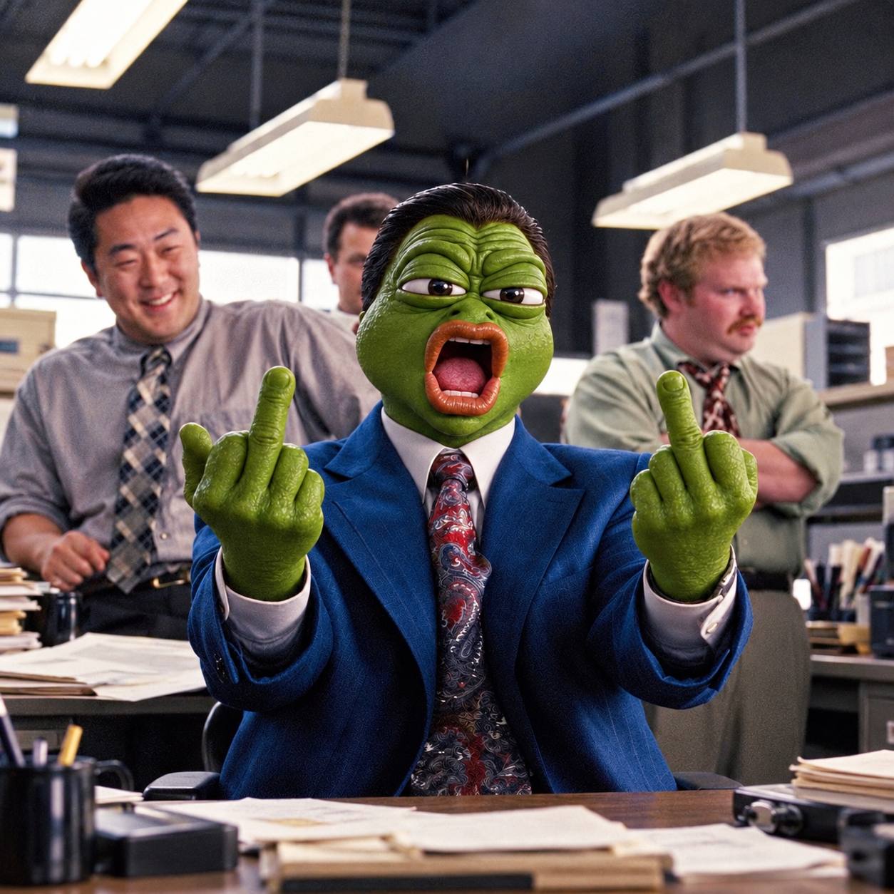 Pepe Checking In WALL PEPE